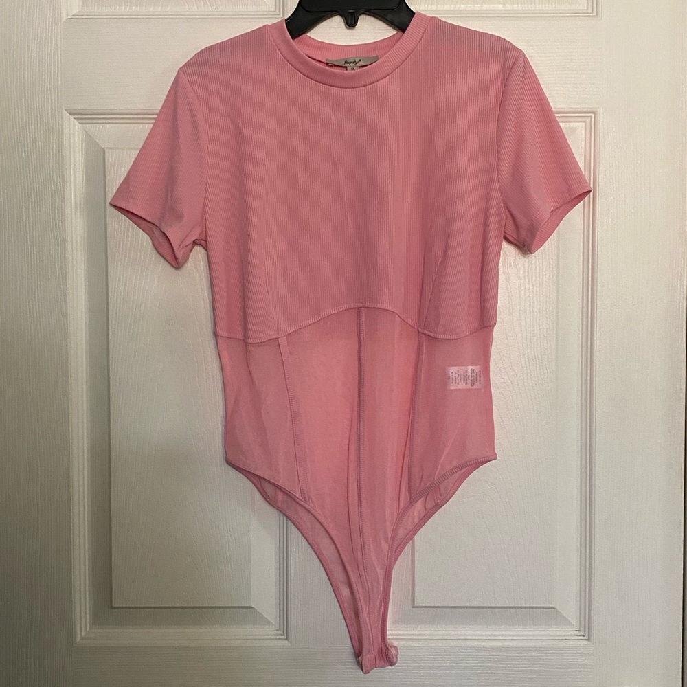 Papaya Short Sleeve Bodysuit (Pink)
